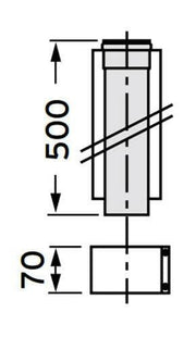 VAILLANT 80/125 PP hosszabbító cső 50 cm (303202)