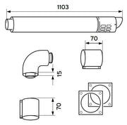 VAILLANT 80/125 PP vízszintes falátvezetés (303209)