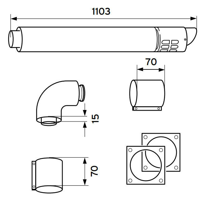 VAILLANT 80/125 PP vízszint. falátvezetés-0