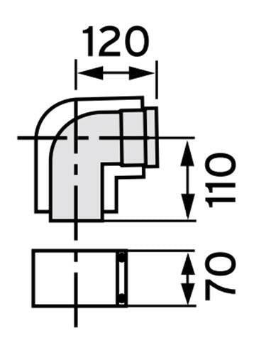 VAILLANT 80/125 PP könyök 90° (303210)