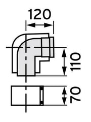 VAILLANT 80/125 PP könyök 90° (303210)