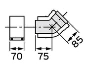 VAILLANT 80/125 PP könyök 45° /2db/ (303211)