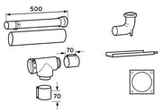 VAILLANT 80/125 PP alapkészlet kéményaknás égéstermék elvezetéshez (303250)