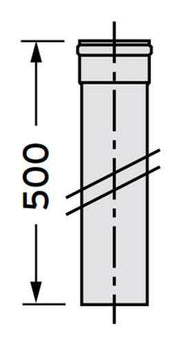 VAILLANT 80 PP hosszabbító cső 0,5fm (303252)