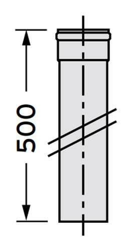 VAILLANT 80 PP hosszabbító cső 0,5fm (303252)