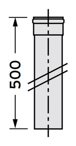 VAILLANT 80 PP hosszabbító cső 0,5fm-0