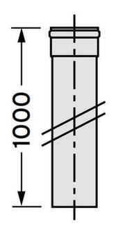 VAILLANT 80 PP hosszabbító cső 1fm (303253)