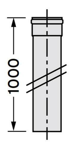 VAILLANT 80 PP hosszabbító cső 1fm (303253)