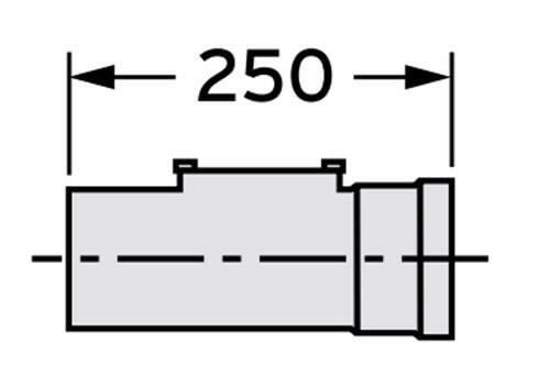 VAILLANT 80 PP tisztítóidom 25cm egyenes-0