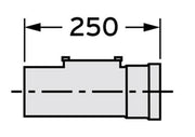 VAILLANT 80 PP tisztítóidom 25cm egyenes (303256)