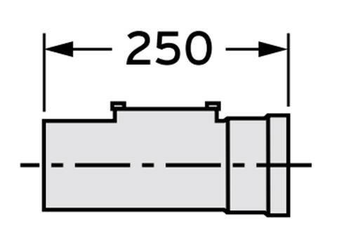 VAILLANT 80 PP tisztítóidom 25cm egyenes (303256)