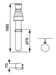VAILLANT 80/125 ALU függőleges kivezető fekete (303600)