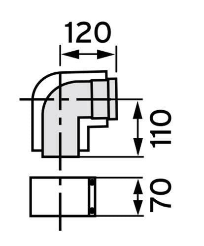 VAILLANT 80/125 ALU könyök 90° (303610)
