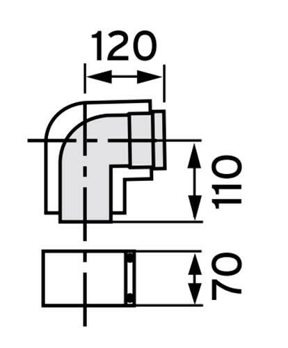 VAILLANT 80/125 ALU könyök 90°-0