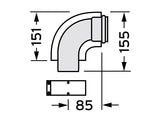 VAILLANT 60/100 ALU könyök 90°-0