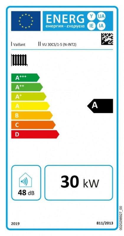 Vaillant Ecotec plus VU 30 CS/1-5 (N-INT2) kondenzációs gázkazán, fűtő 29,9Kw-kifutó,új:0010043964-4