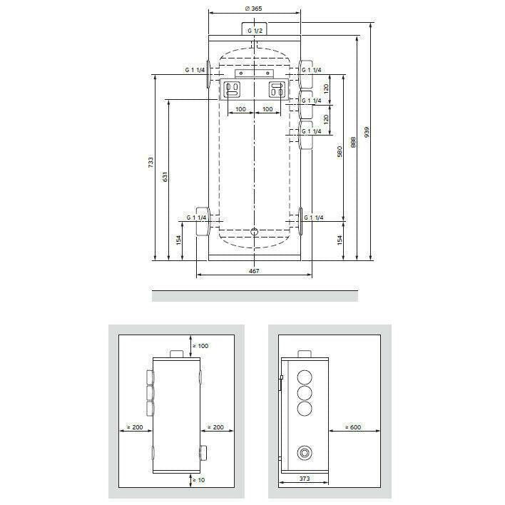 Vaillant VP RW 45/2 B hűtési puffertároló, 45 liter, (0010034126)
