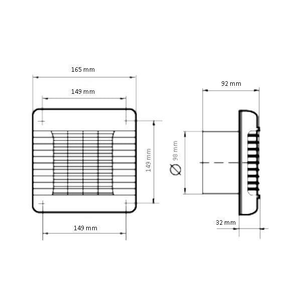 VENTS ventilátor MATL 100 zsalus+időkapcs.+golyóscsapágy-1