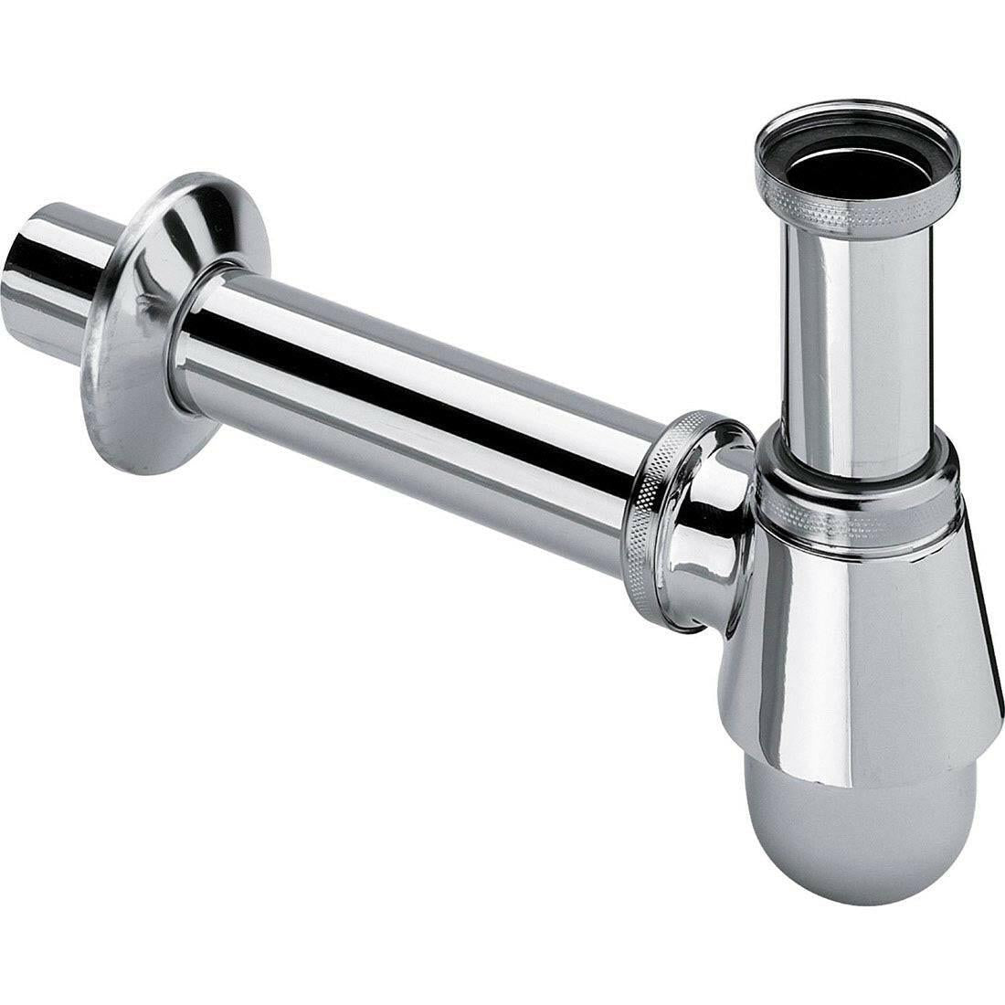 VIEGA bidé búraszifon, leeresztő nélkül, krómozott, sárgaréz D32mm L=250mm (116941)