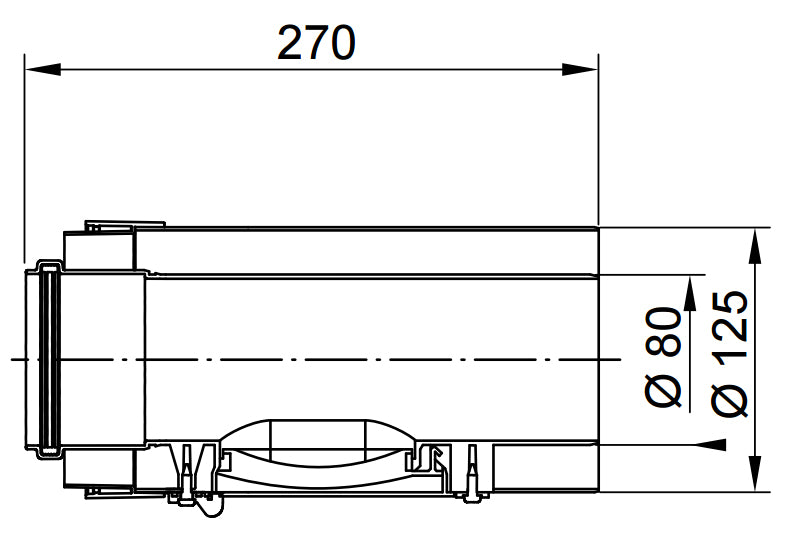 Viessmann 80/125 PPs ellenőrzőegyenes-0