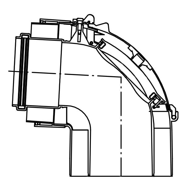 Viessmann 80/125 PPs ellenőrzőív 90°-0