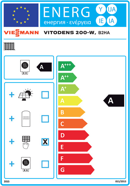 Viessmann Vitodens 200-W 35 kondenzációs gázkazán, fűtő 35Kw + Vitotronic 200 szabályzó (B2HB026)-1