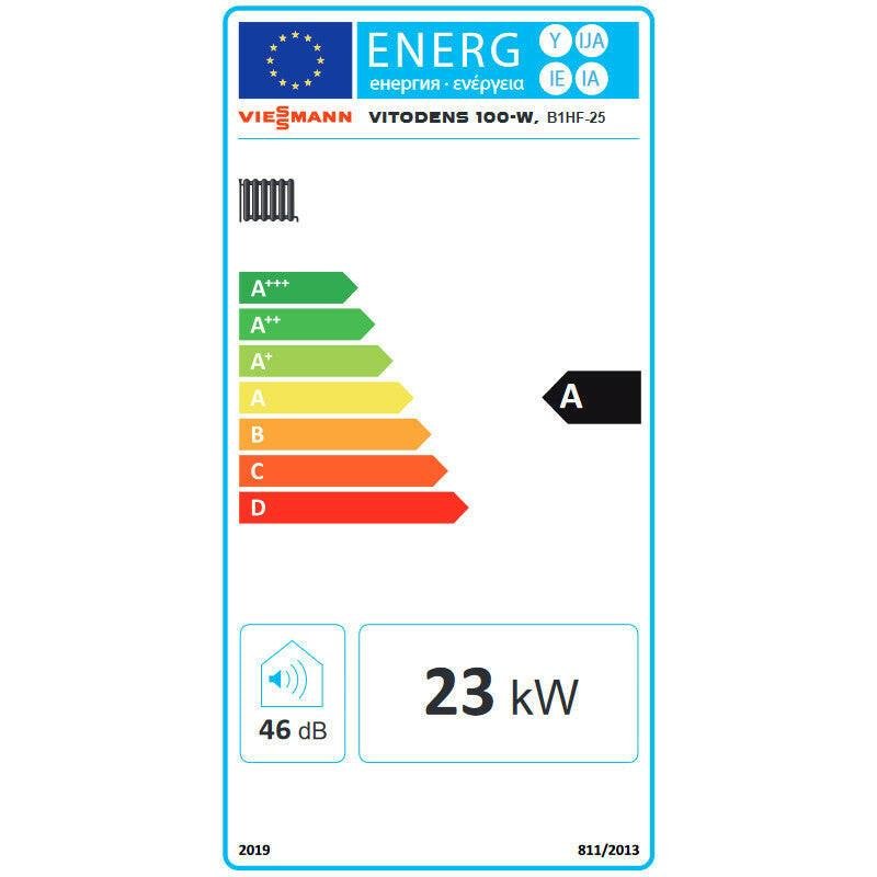 Viessmann Vitodens 100 - W 25kW fűtő kazán, egyedi égéstermékelvezetéshez (Z020620)