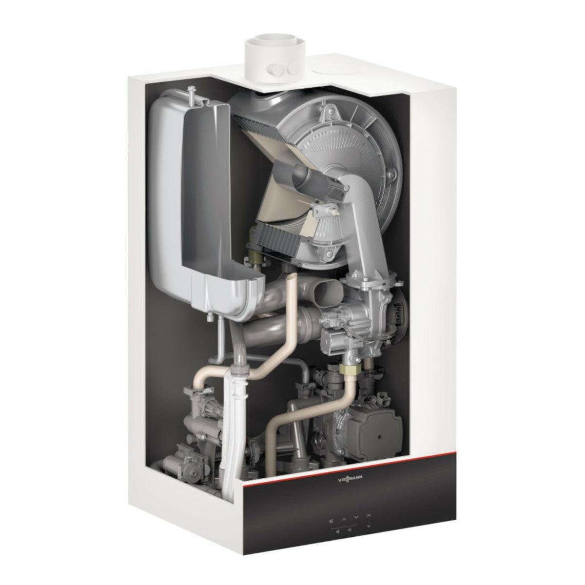 Viessmann Vitodens 100 - W 32kW fűtő kazán, egyedi égéstermékelvezetéshez (Z020621)