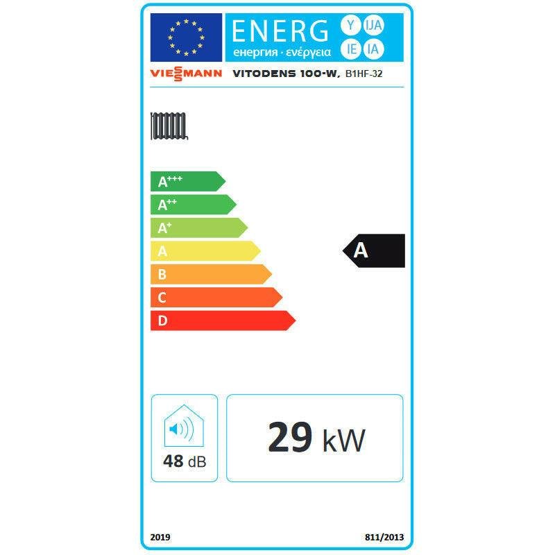 Viessmann Vitodens 100 - W 32kW fűtő kazán, egyedi égéstermékelvezetéshez (Z020621)