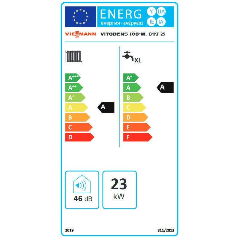 Viessmann Vitodens 100 - W 25kW kombi kazán, egyedi égéstermékelvezetéshez (Z020631)