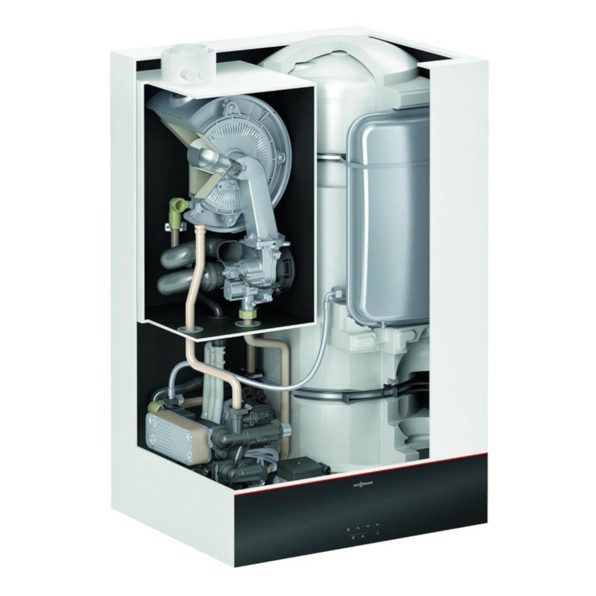 Viessmann Vitodens 111 - W 25kW tárolós gázkazán, egyedi égéstermékelvezetéshez (Z020637)