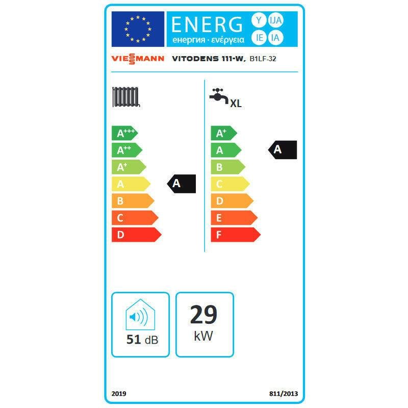 Viessmann Vitodens 111 - W 32kW tárolós gázkazán, egyedi égéstermékelvezetéshez (Z020638)