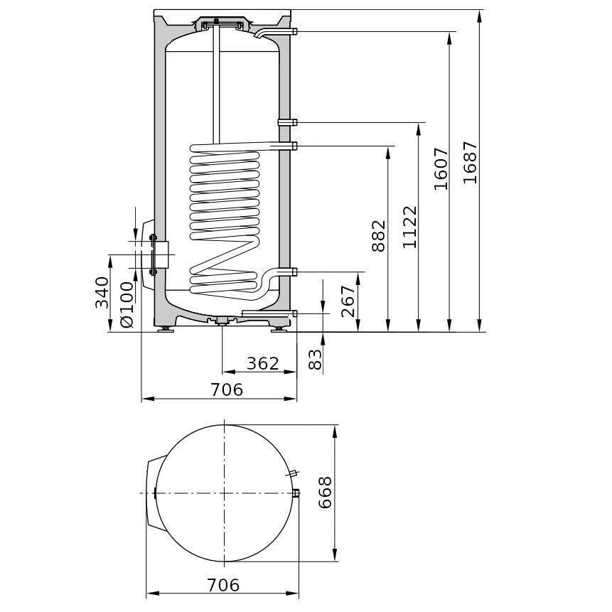 Viessmann Tároló 300l Vitocell 100 - W CVA ( Z021912 )