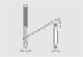 Vogel&Noot 11KV 300x600 balos szelepes radiátor-2