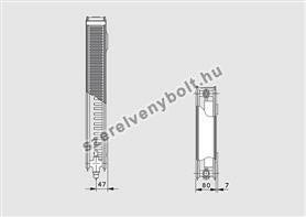 Vogel&Noot 21KV-S 400x1800 jobbos szelepes radiátor-2