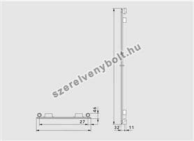 Vogel&Noot vertikális 10VM 600x1950 bordázott középcsatlakozású radiátor