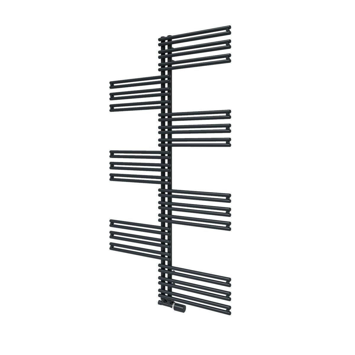 Vogel&Noot Figuresse Twist 910x1194 matt antracitszürke törölközőszárítós radiátor (FLSA011909000N0S0022)