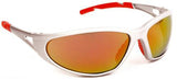 Védőszemüveg ezüst keret,piros tükrös lencse Freelux-0