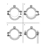 Walraven csőbilincs gumibetétes KSB2 M8/10 10-14mm-2