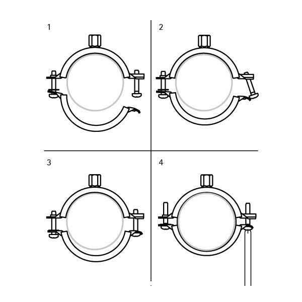 Walraven csőbilincs gumibetétes KSB2 M8/10 48-52mm-2