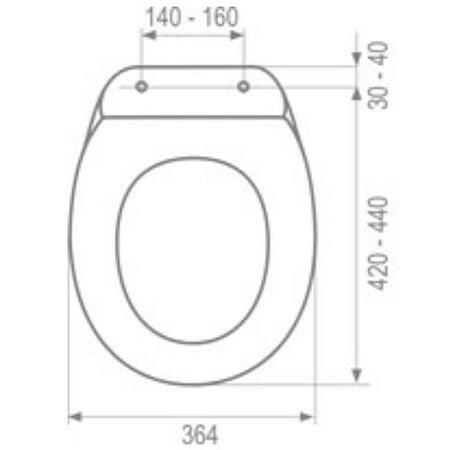 MKW Mars WC ülőke tetővel, Easy Lock zsanérral