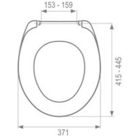 MKW Universal Eco WC ülőke, thermoplast, műanyag zsanérral-1