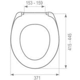 MKW Universal Eco WC ülőke, thermoplast, műanyag zsanérral-1