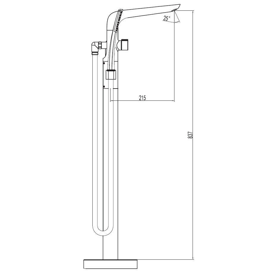 Wellis Rundo Solo szabadonálló csaptelep (18x88x30)-3