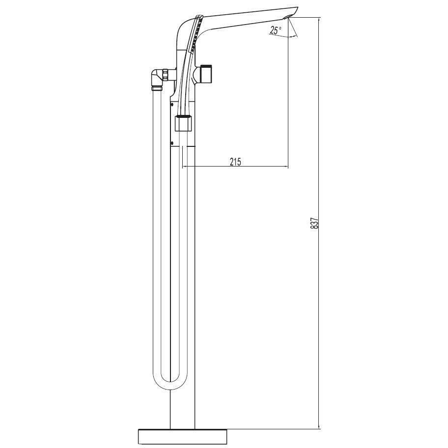 Wellis Rundo Solo szabadonálló csaptelep, 18x88x30 cm (ACS0188)