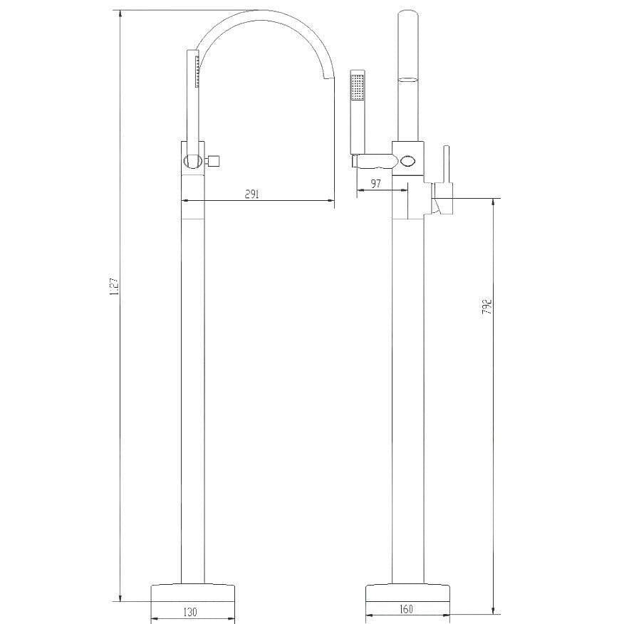 Wellis Via szabadonálló csaptelep (ACS0189)