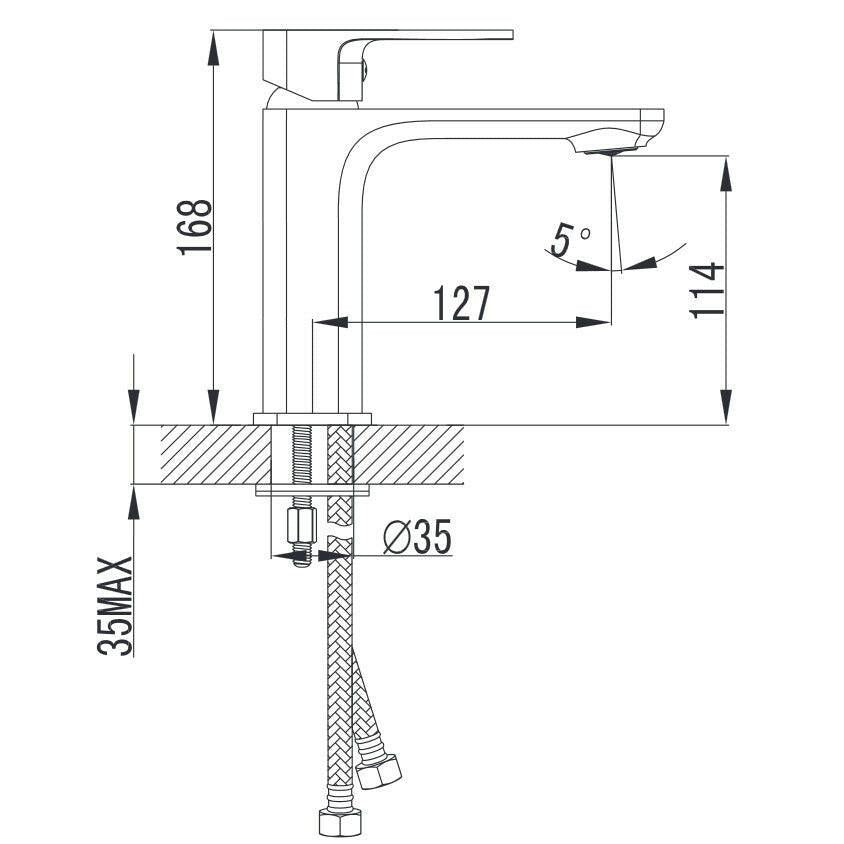 Wellis Cosmo mosdó csaptelep, 16,8 cm (ACS0202)