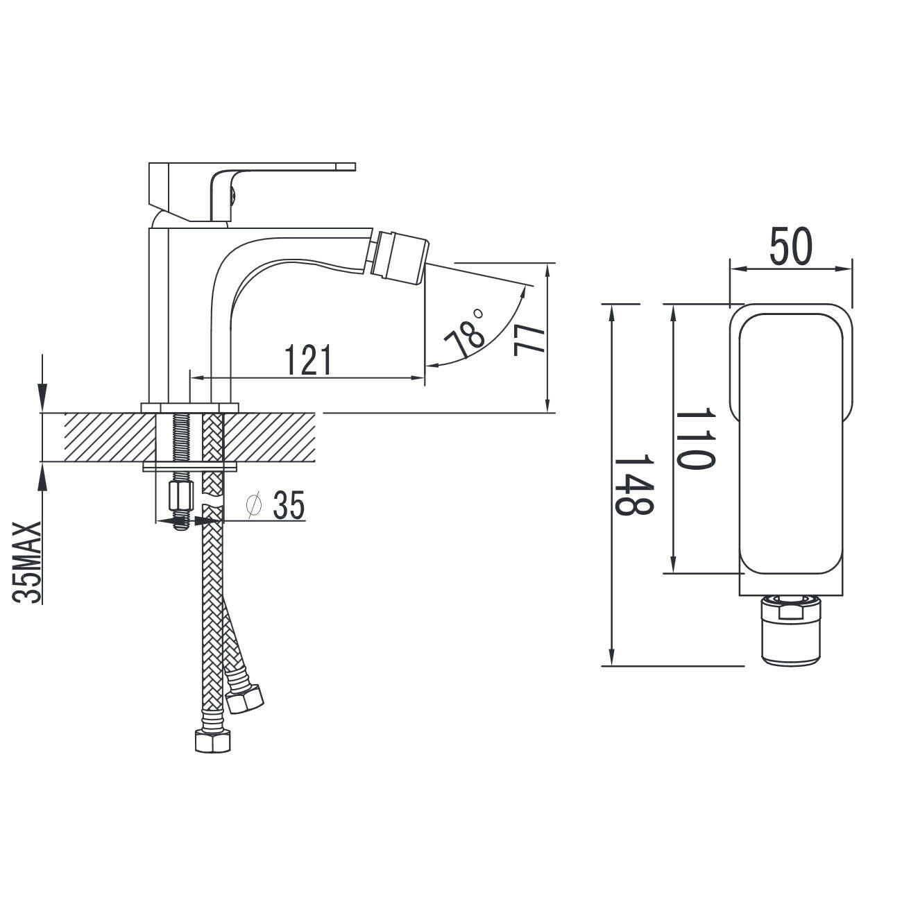 Wellis Cosmo bidé csaptelep (12,9)-2