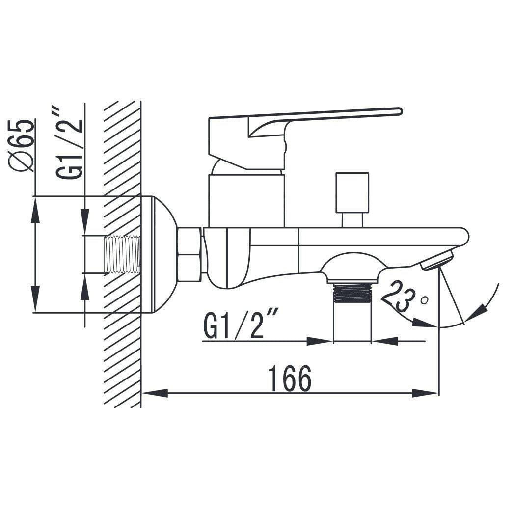 Wellis Asti kád csaptelep, 21,5x18,3x16,6 cm (ACS0210)