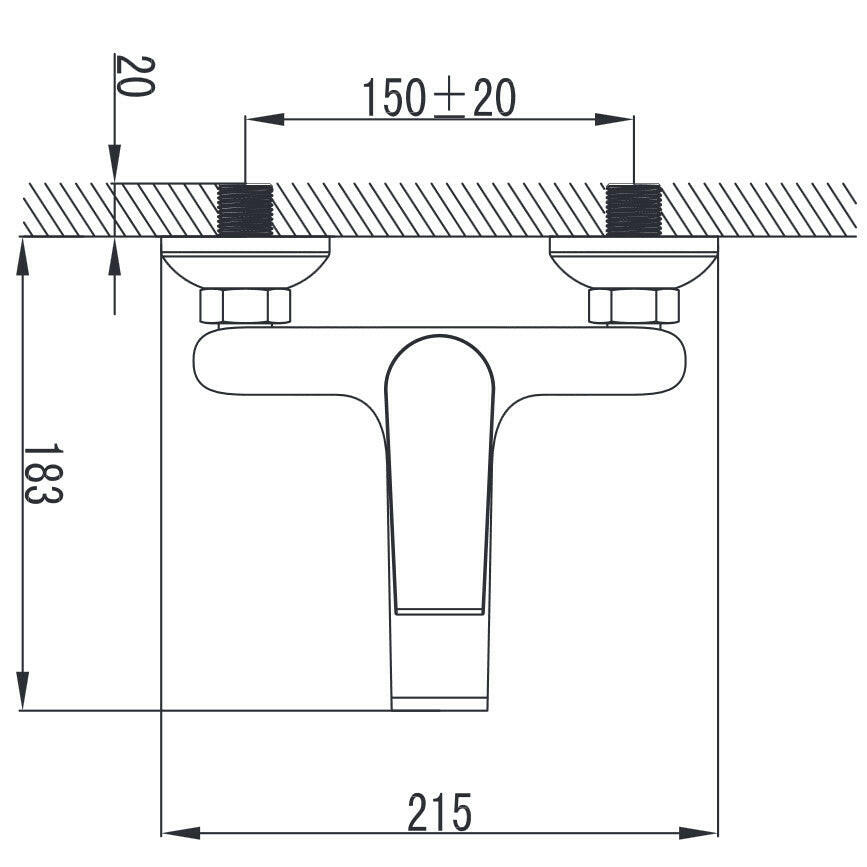 Wellis Asti kád csaptelep (21,5x18,3x16,6)-2